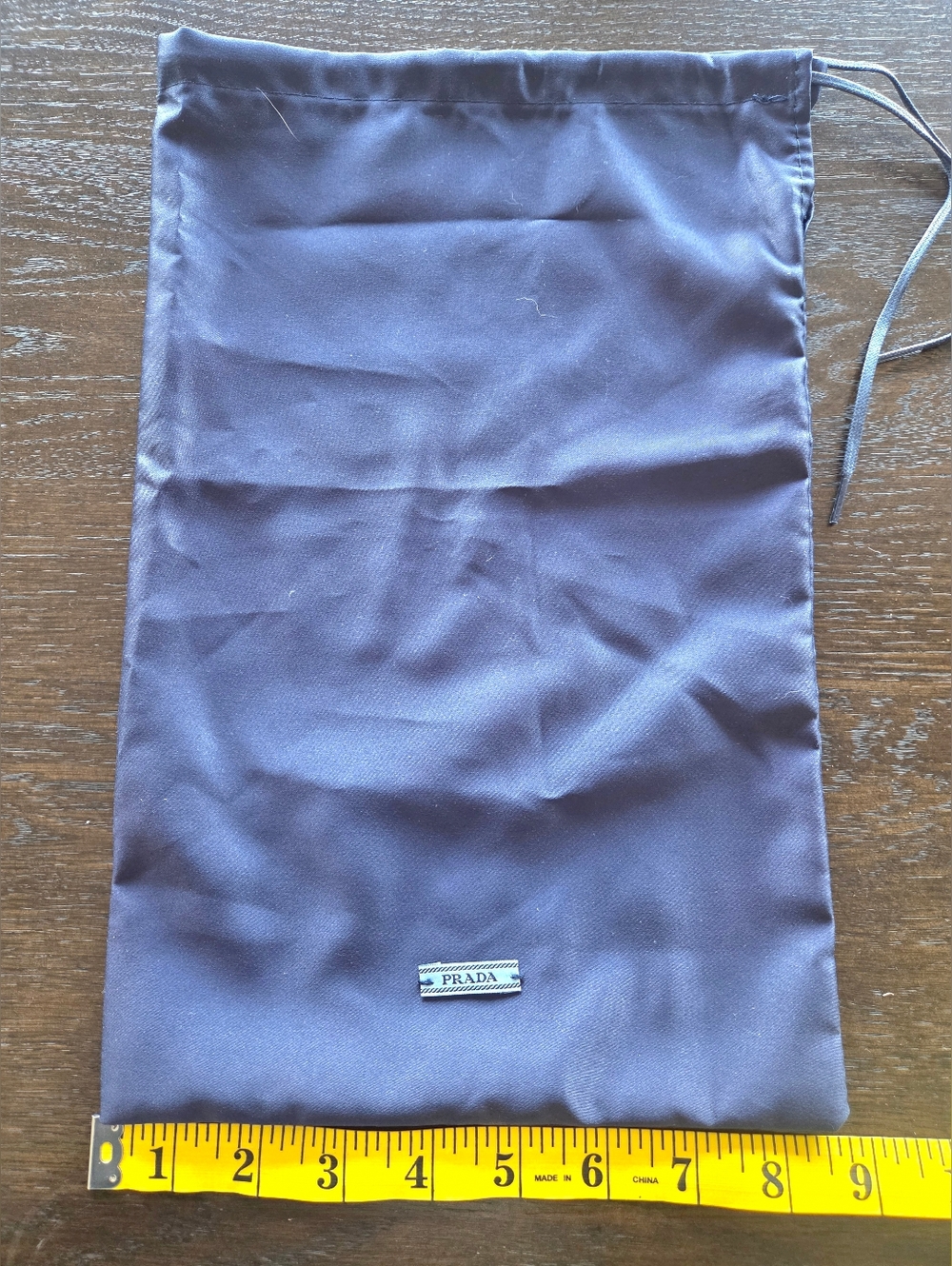 Prada Navy Drawstring Nylon Dust Pouch